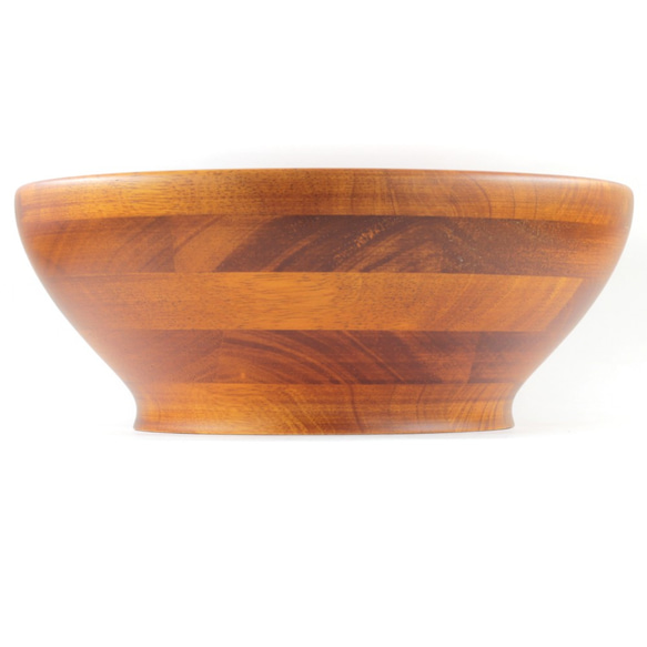 木製甜湯碗Φ26.2 x H10.3〞(深色) 木碗 湯碗 餐碗 凹底碗 橡膠木 快速出貨 第3張的照片