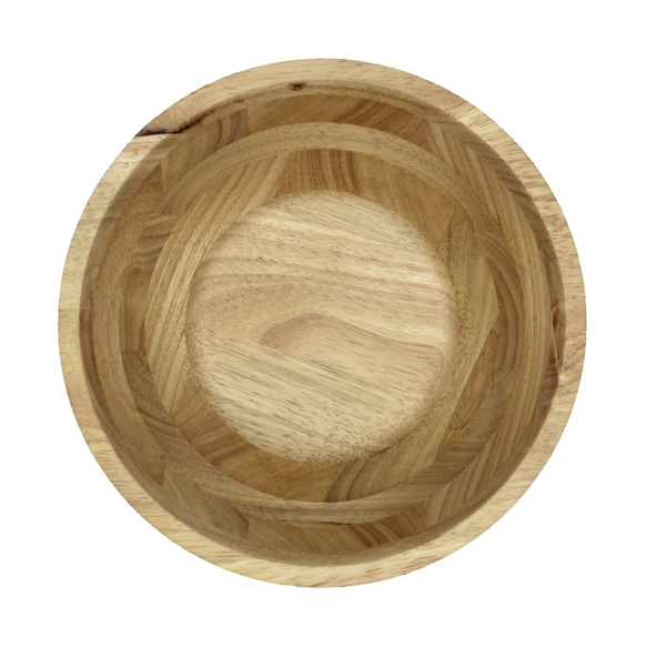 木製沙拉碗III Φ22.7 x H8.8〞(原木色) 木碗 湯碗 餐碗 平底碗 日式 橡膠木 快速出貨 第2張的照片