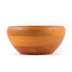 木製沙拉碗IV Φ12.7 x H6〞(橘色) 木碗 湯碗 餐碗 凹底碗 胖碗 橡膠木 快速出貨 第3張的照片