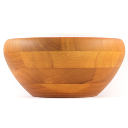 木製沙拉碗IV Φ15 x H7〞(橘色) 木碗 湯碗 餐碗 凹底碗 胖碗 橡膠木 快速出貨 第3張的照片