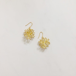 vintage coral  ピアス 2枚目の画像