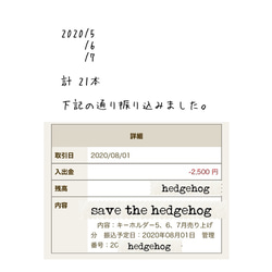 2023/12更新☆saveキーホルダー 寄付のご報告(2019/11〜2023/12) 10枚目の画像