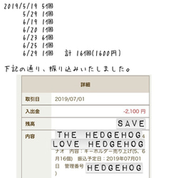 2023/12更新☆saveキーホルダー 寄付のご報告(2019/11〜2023/12) 4枚目の画像