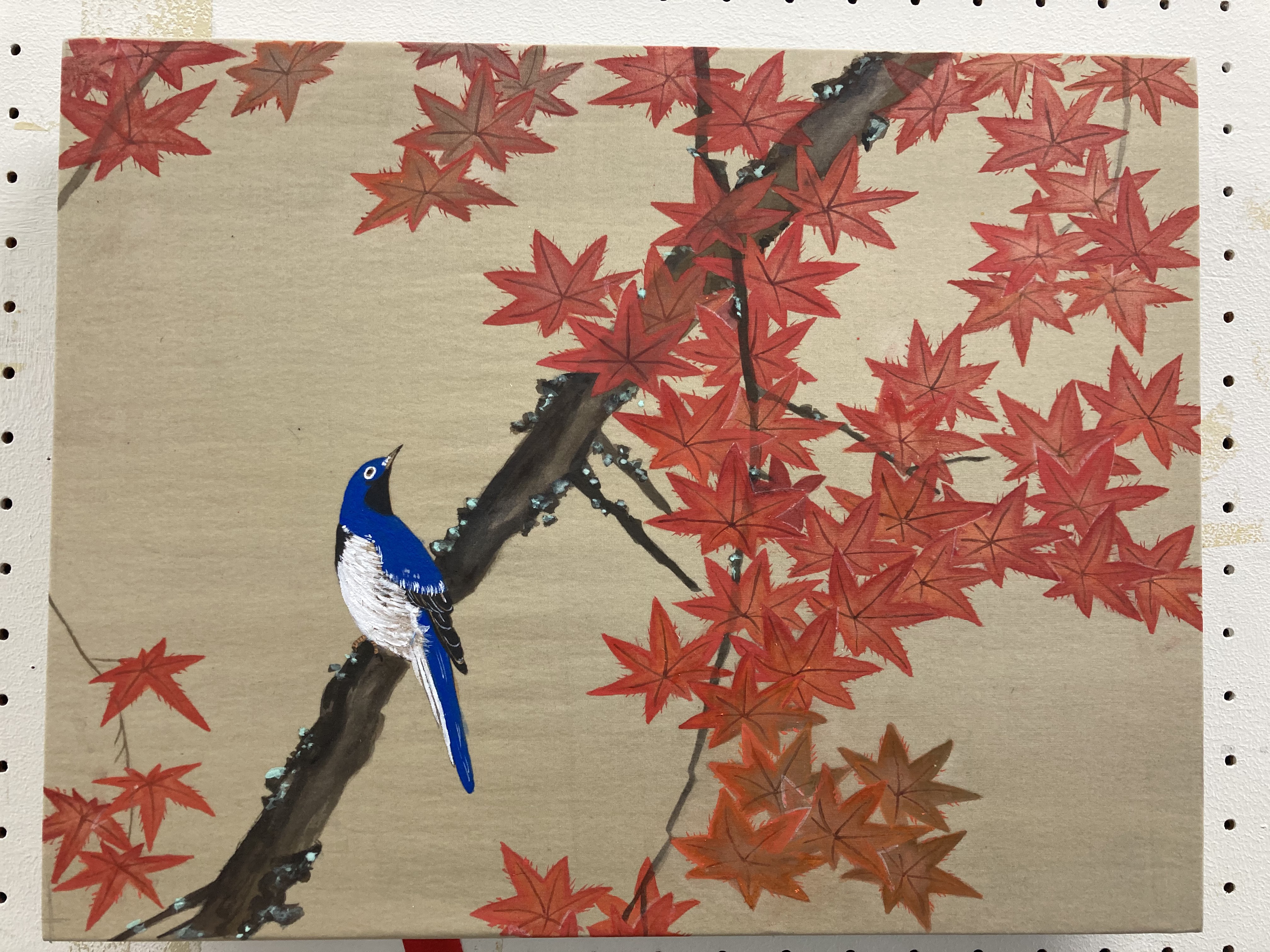 紅葉小禽圖