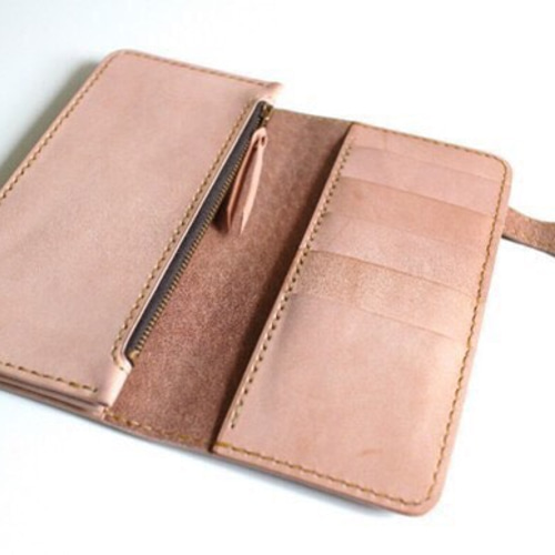 受注生産品】長財布 ～栃木ヌメレザー コンチョバスケット～ 長財布  