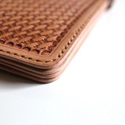 受注生産品】長財布 ～栃木ヌメレザー コンチョバスケット～ 長財布  