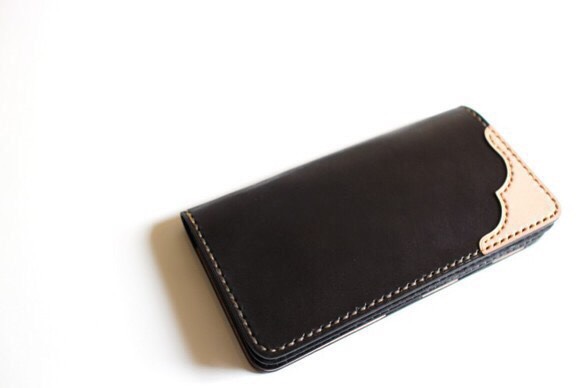 【受注生産品】長財布 ～栃木ヌメブラック バイカーズ～