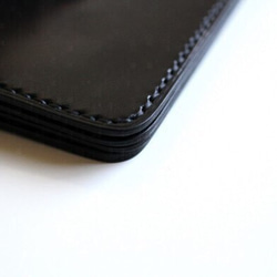 【受注生産品】長財布 ～栃木ヌメブラック オールブラック～ 5枚目の画像