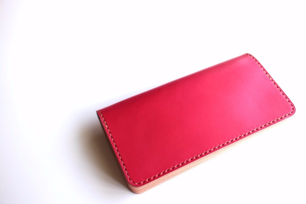 【受注生産品】長財布 ～姫路アニリンピンク×栃木ヌメ～