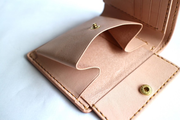 【受注生産品】二つ折り財布 ～栃木アニリンバーガンディ×栃木ヌメ～ 受注生産品