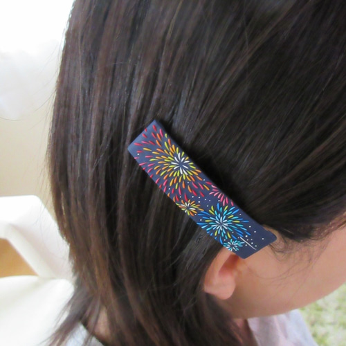 完全手作り！世界に1つだけの バレッタ 布花 バラのバレッタ（レッド） | 癒花-Yurarika-