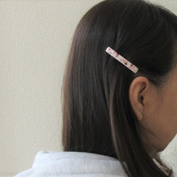 【受注制作】桜。チェリーブロッサムの髪飾りバレッタ。５ｃｍ。「Creema限定」ポリマークレイ 5枚目の画像