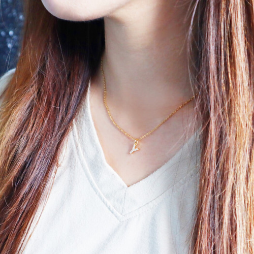 【国内発送】14KGF* ミニアルファベット イニシャル ネックレス イニシャルネックレス アルファベットネックレス ゴールド