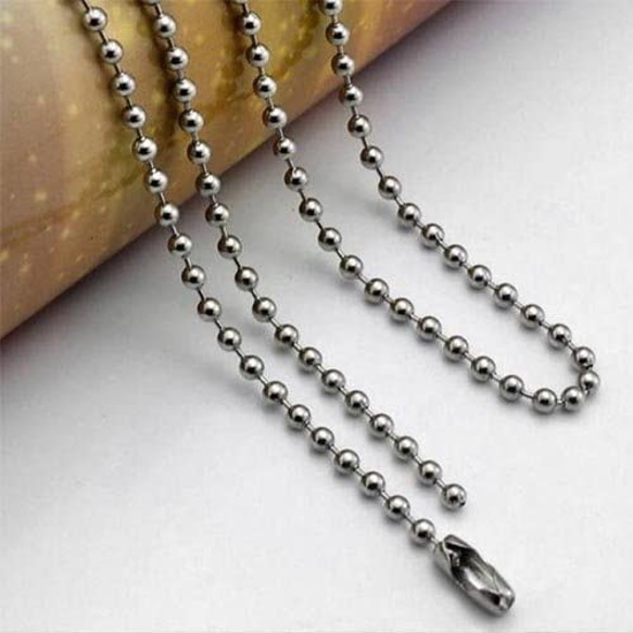 ステンレス ボールチェーン 2.4mm 55cm ネックレスチェーン