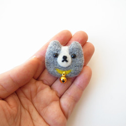 羊毛フェルトヘアピン/ジェイドバード（ベビーヘアピン、子供用