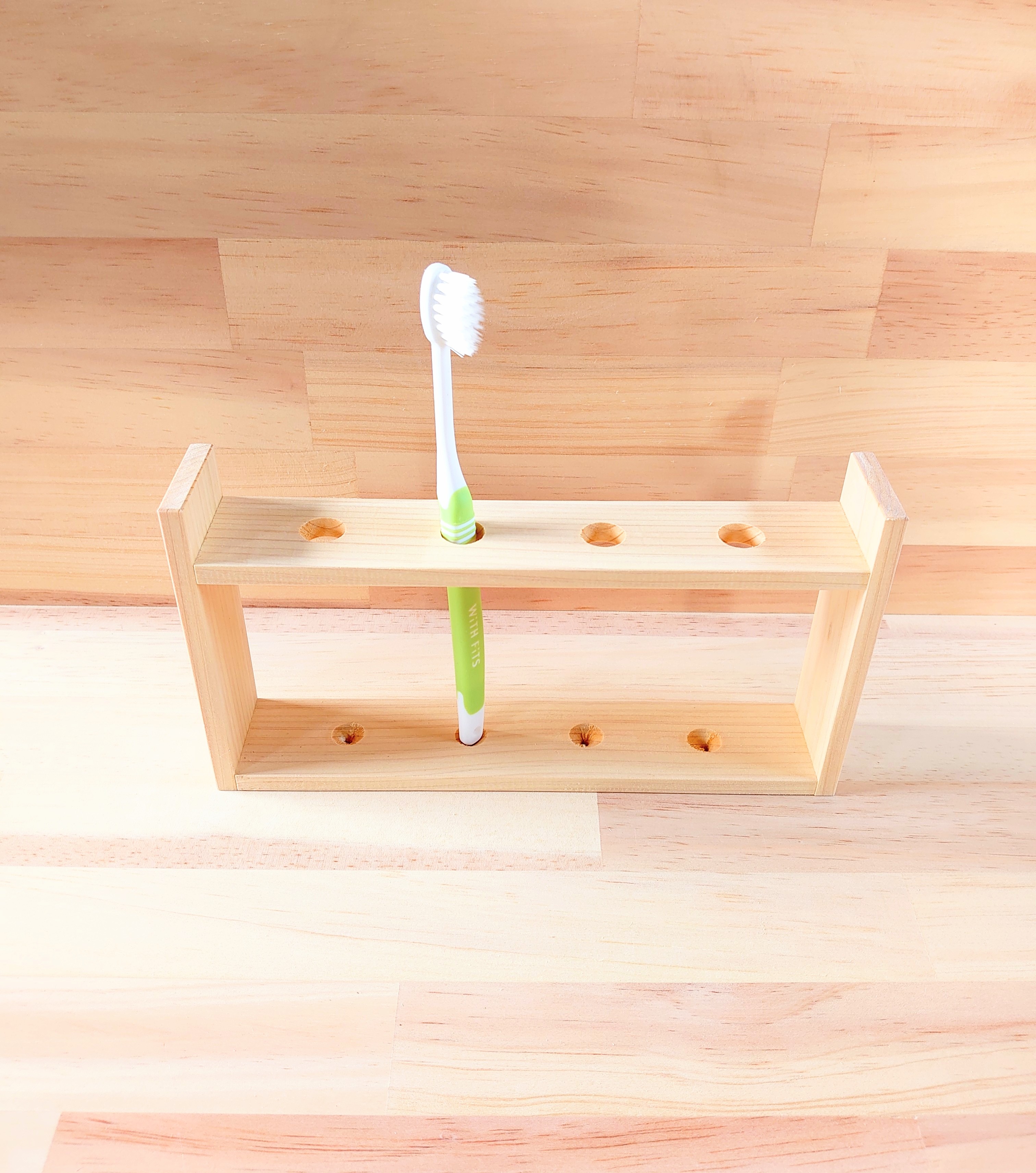 歯ブラシスタンド、桧(ひのき)、木製