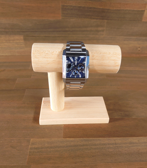 腕時計スタンド、天然木、木製 2枚目の画像