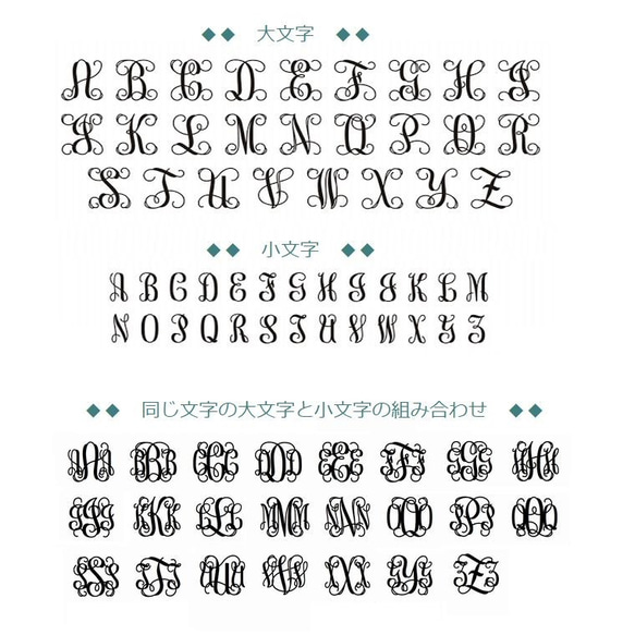 両面刻印　　モノグラム×ラウンドペンダント ネックレス（K14GF） 3枚目の画像