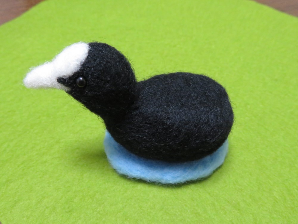 羊毛フェルト野鳥マスコット　オオバン        Ω