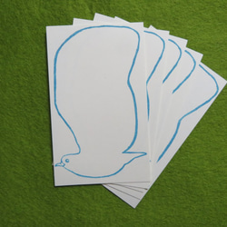 ハトのミニメッセージカード（2柄10枚セット） 2枚目の画像