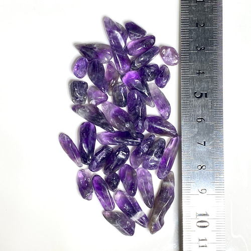 希少 アメシスト 高品質細長タイプ 真実の愛を守り抜く石 30g 穴なし