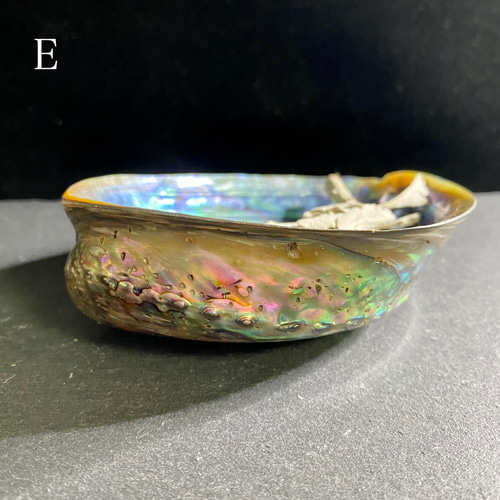 七色に光る貝✨ アバロンシェルE 浄化用貝皿・セージ香皿 その他置物