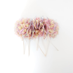 バレッタ -飾る花- KAH-PYG/WH ピンクベージュmix 1枚目の画像