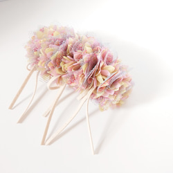 バレッタ -飾る花- KAH-PYG/WH ピンクベージュmix 2枚目の画像