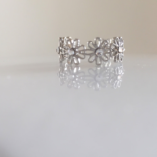 コネクトフラワーリング 指輪・リング Blue daisy 通販 12819272