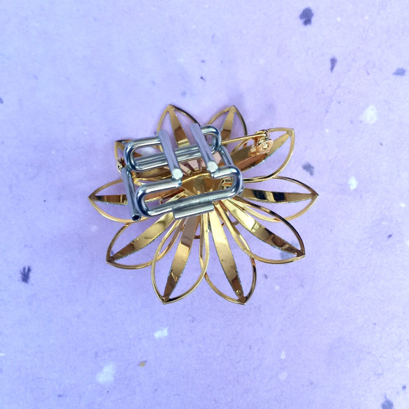 アンティーク ブローチ 〈アコヤ真珠〉帯留め金具付き 和小物 5枚目の画像