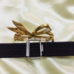 リボンの帯留め 金具付き アンティーク ブローチ 和小物 送料無料 7枚目の画像