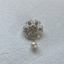 本真珠の帯留め 白 黒 セット 揺れる パール プレゼント ギフト SALE 送料無料 きらめく 4枚目の画像