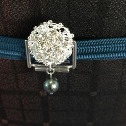本真珠の帯留め 白 黒 セット 揺れる パール プレゼント ギフト SALE 送料無料 きらめく 7枚目の画像