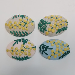 ミモザの刺繍ブローチ【mimosa】 5枚目の画像