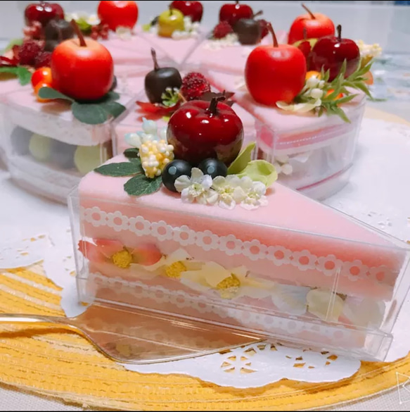 フラワー ケーキ 3ピースセット 誕生日 バースデープレゼント 2枚目の画像