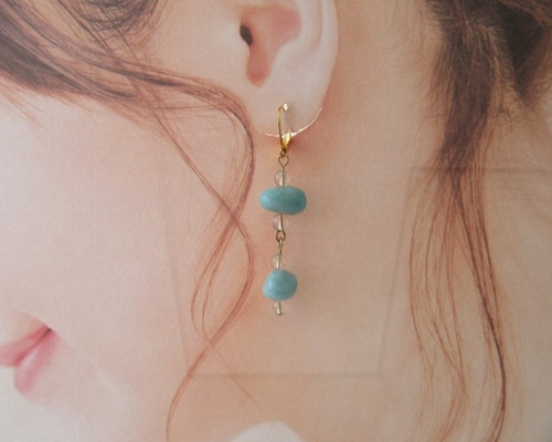 ハンドメイド天然石ピアス 0_58fafdc6c283a9c9ccdb57fc84b4