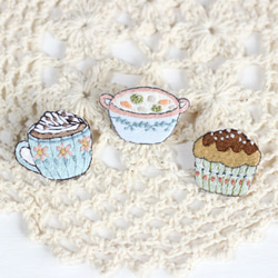 muffin 刺繍ブローチ 3枚目の画像