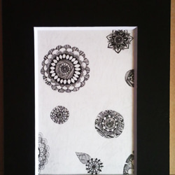 手描きポストカード「花」（額付き） 1枚目の画像