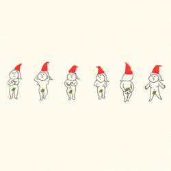 裸クリスマスカード（5枚セット） 1枚目の画像