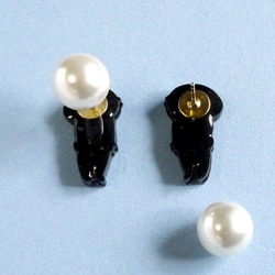 HITOBITO珍珠耳環/裸色（背面） 第3張的照片