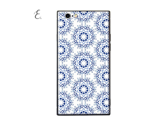 タイル柄 モロッコ風 強化ガラス スマホケース iPhone HUAWEI P20 GalaxyS9 7枚目の画像