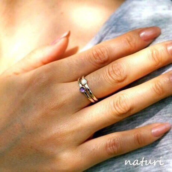 【tronc】sv925 amethyst ring 第4張的照片