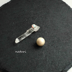 【noix】sv925 opal pierce with pearl catch (1pc) 2枚目の画像