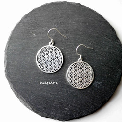 【fleur】sv925 flower of life pierce (2pcs) 第2張的照片