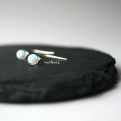 【pianeta】glass opal pierce (2pcs) 4枚目の画像