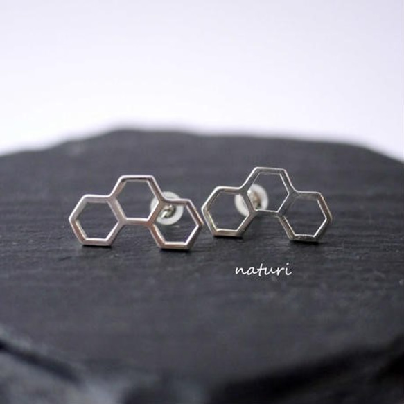 【honeycomb】sv925 hachinosu pierce (2pcs) 2枚目の画像