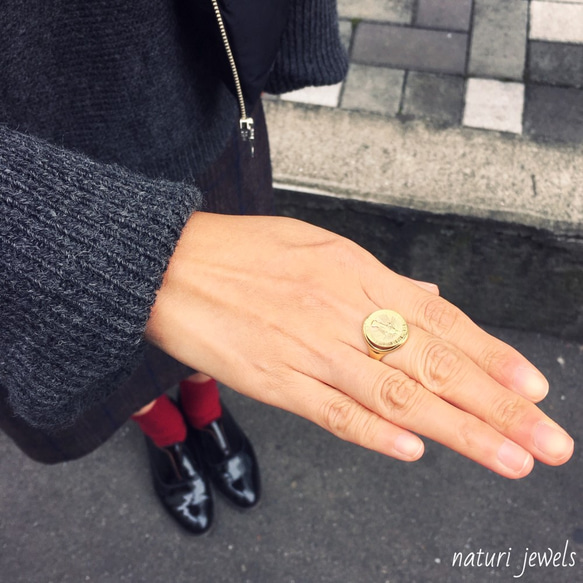 【medaille】brass miraculous medal ring 6枚目の画像