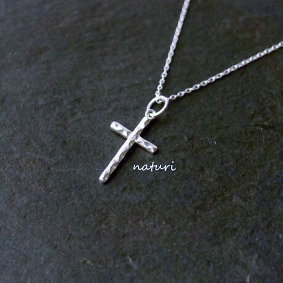 【croix】sv925 reversible cross necklace 1枚目の画像