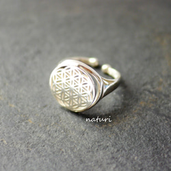 【fleur】sv925 flower of life ring 1枚目の画像