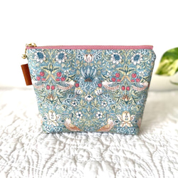 ウィリアムモリス《mini✨いちご泥棒 淡いブルーグリーン》コスメ